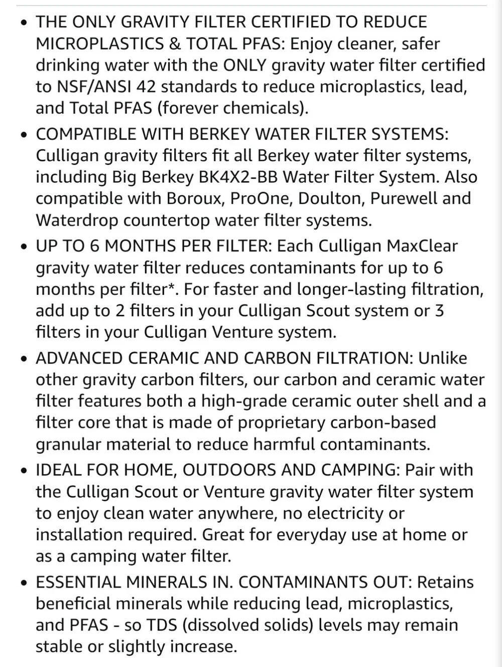 NIB Culligan MaxClear 7 Gravity Water Filter Replacement Berkey ProOne 2-Pack